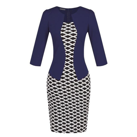 Image of Spring Autumn Formal Bodycon Pencil Dress