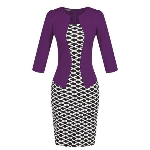 Image of Spring Autumn Formal Bodycon Pencil Dress