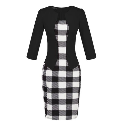 Image of Spring Autumn Formal Bodycon Pencil Dress