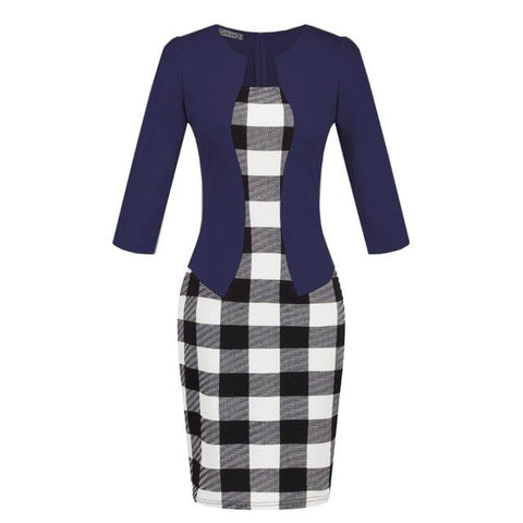 Image of Spring Autumn Formal Bodycon Pencil Dress