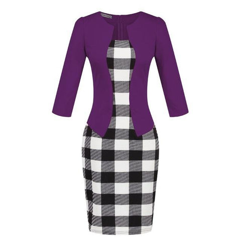 Image of Spring Autumn Formal Bodycon Pencil Dress