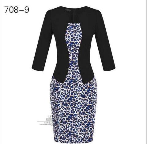 Image of Spring Autumn Formal Bodycon Pencil Dress