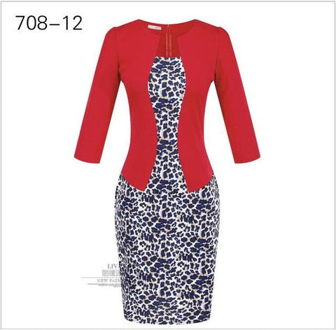 Image of Spring Autumn Formal Bodycon Pencil Dress