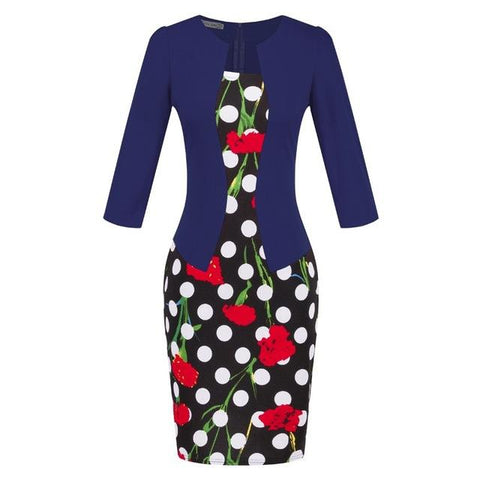 Image of Spring Autumn Formal Bodycon Pencil Dress