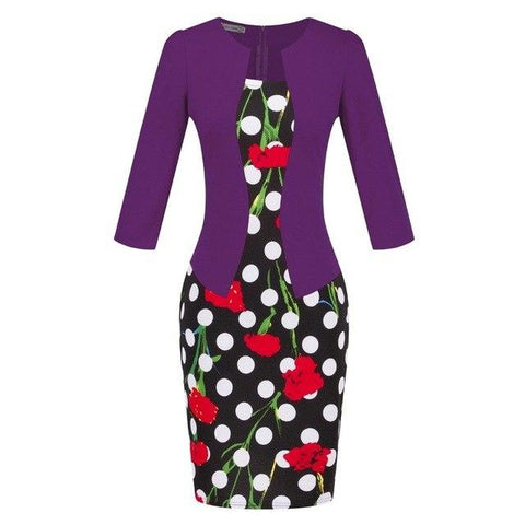 Image of Spring Autumn Formal Bodycon Pencil Dress