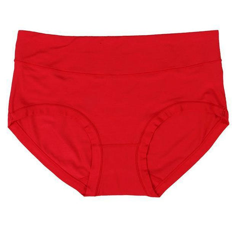 Image of High Waist Bamboo Fiber Ladies Underwear Abdomen Drawing Trigonometric Panties