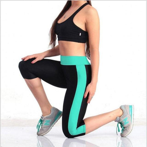 Image of Push-ups elastic fitness exercise pants leggings with Side pocket