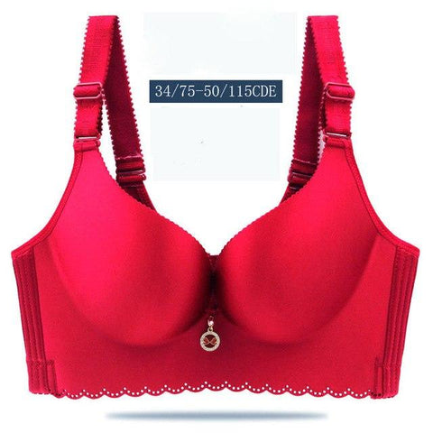 Image of Plus size C D E Cup women seamless bra no rims thin soft bra