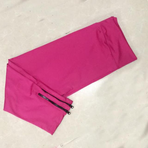 Image of Sexy Zipper Pants Leggings Fitness Polyester Pants