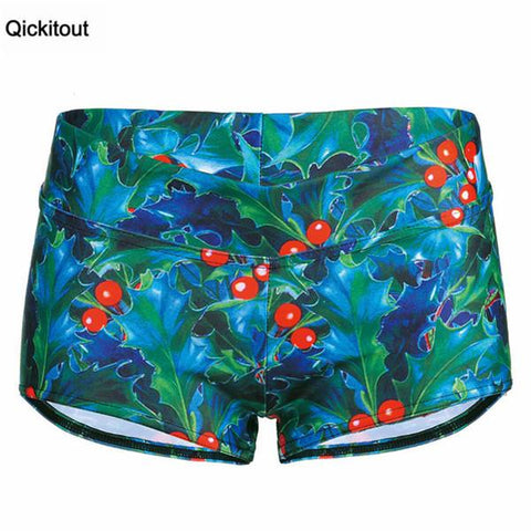 Image of Sexy Galaxy Scales Cute Cat Leopard Digital Print Elasticity Shorts