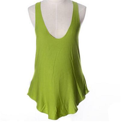 Image of Stretchy Camisole Spaghetti Strap Long Tanks Tops Pure Color