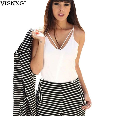 Image of Spaghetti Strap Slim Vest Female Tanks