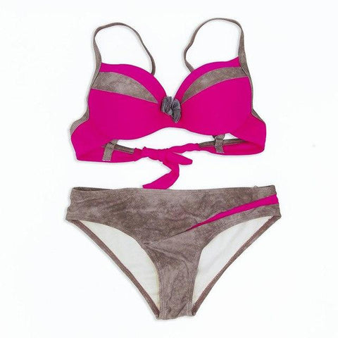 Image of Sexy Splicing Push Up Bikinis Women Swimwear