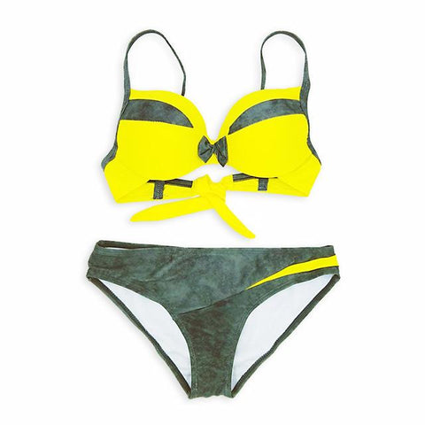 Image of Sexy Splicing Push Up Bikinis Women Swimwear