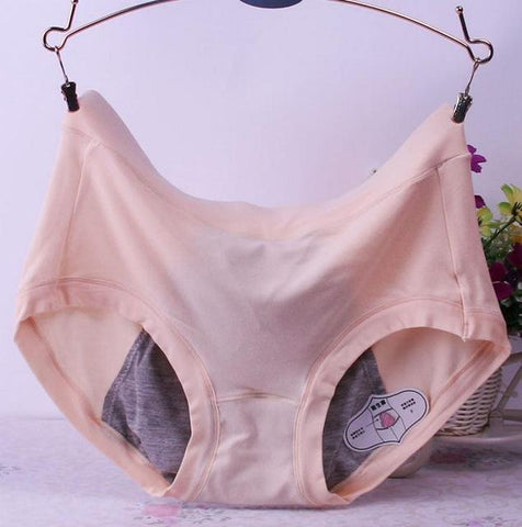 Image of Physiological panties menstrual period breathable leakproof health plue size ladies underwear