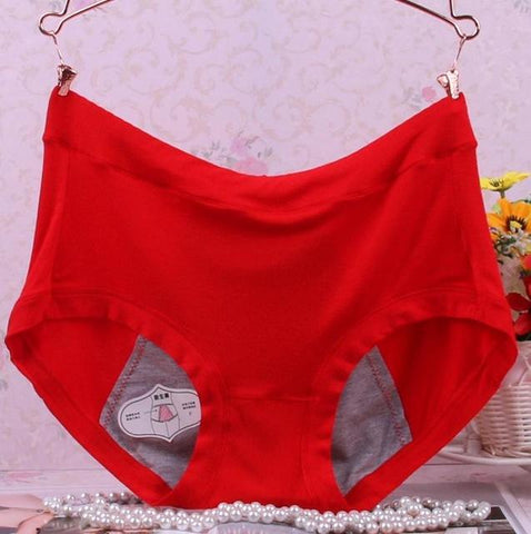 Image of Physiological panties menstrual period breathable leakproof health plue size ladies underwear