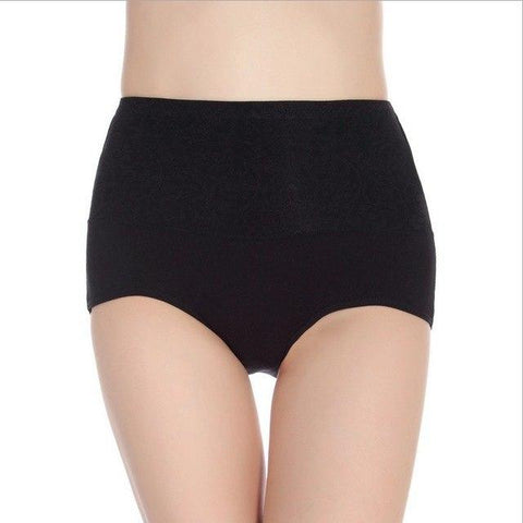Image of Plus Size Intimates Female Cotton Jacquard Knickers High Waist Panties