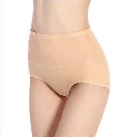 Image of Plus Size Intimates Female Cotton Jacquard Knickers High Waist Panties