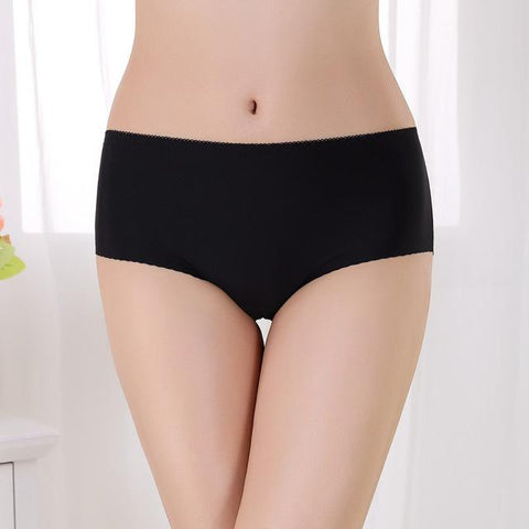 Image of Top selling girls mid waist ice silk comfortable seamless panties
