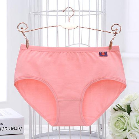 Image of Plus Size Thin Breifs Mid Waist Seamless Breathable Intimates Panties