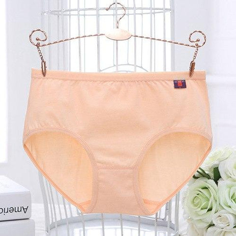 Image of Plus Size Thin Breifs Mid Waist Seamless Breathable Intimates Panties