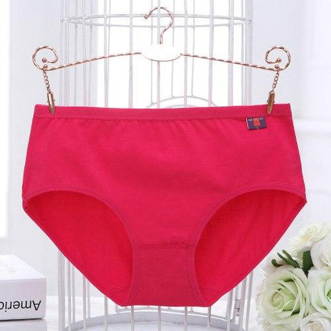 Image of Plus Size Thin Breifs Mid Waist Seamless Breathable Intimates Panties