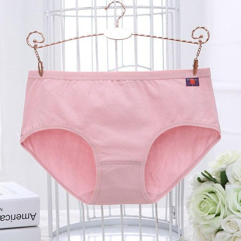 Image of Plus Size Thin Breifs Mid Waist Seamless Breathable Intimates Panties