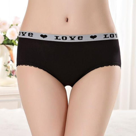Image of Seamless Cotton Underwear Briefs Mid Waist Sexy Panties