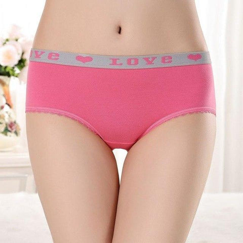 Image of Seamless Cotton Underwear Briefs Mid Waist Sexy Panties