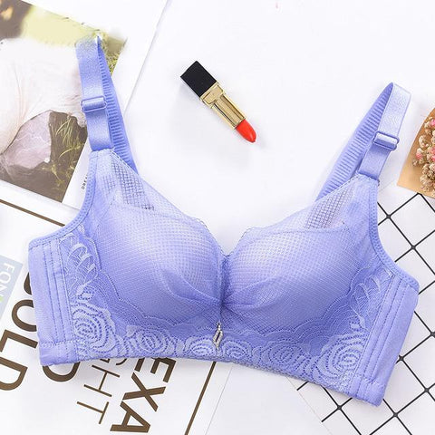 Image of Wireless Padded Up Embroidery Lace Bra