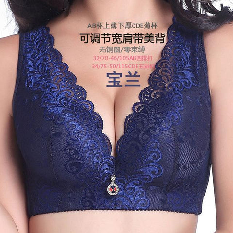 Image of Top selling comfortable lace full cup vest thin push up bra