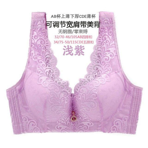 Image of Top selling comfortable lace full cup vest thin push up bra