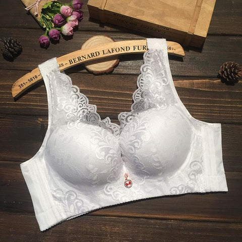 Image of Top selling comfortable lace full cup vest thin push up bra