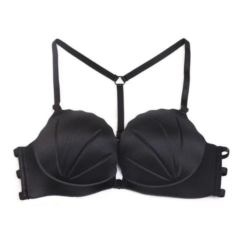 Image of Sexy seamless push up women bras front closure wireless comfortable