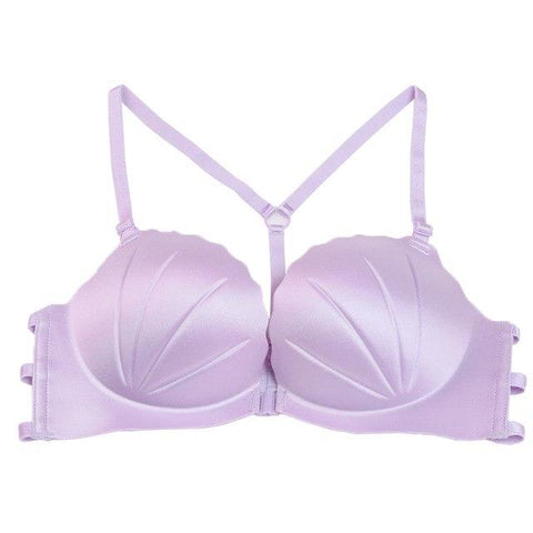 Image of Sexy seamless push up women bras front closure wireless comfortable