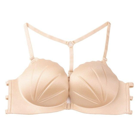 Image of Sexy seamless push up women bras front closure wireless comfortable