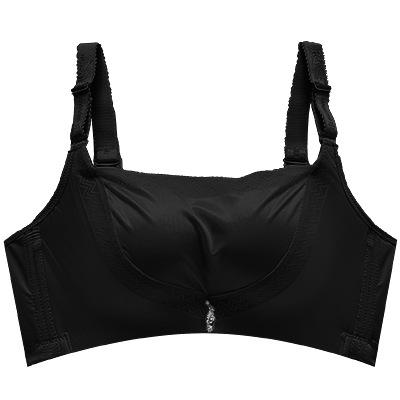 Image of Top selling thin full cup wireless large size patchwork lace bra