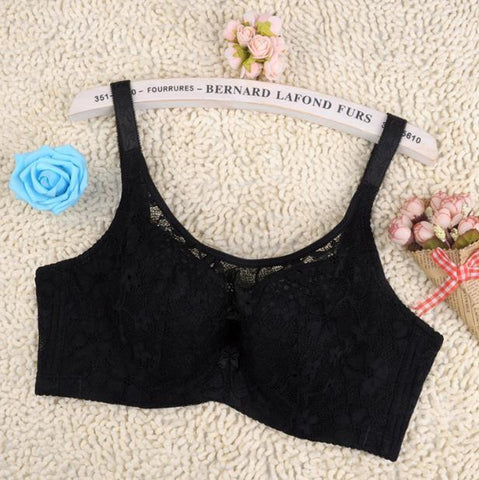 Image of Plus Size 3/4 Cup Push Up Mesh Transparent Lace Bra Sutia
