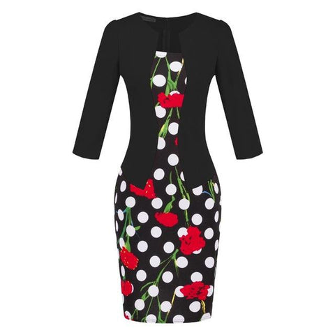 Image of Spring Autumn Formal Bodycon Pencil Dress