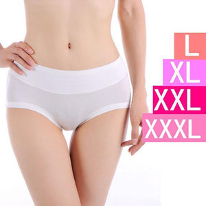 High Waist  Bamboo Fiber Ladies Underwear Abdomen Drawing Trigonometric Panties