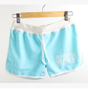 Image of Casual Letters Short Pants Sportswear Black Cotton