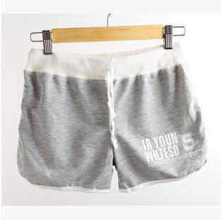 Image of Casual Letters Short Pants Sportswear Black Cotton