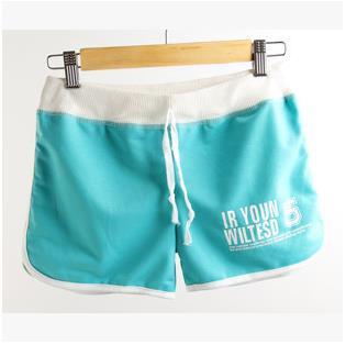 Image of Casual Letters Short Pants Sportswear Black Cotton