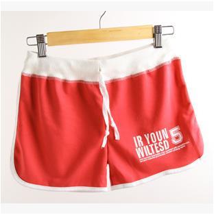 Image of Casual Letters Short Pants Sportswear Black Cotton