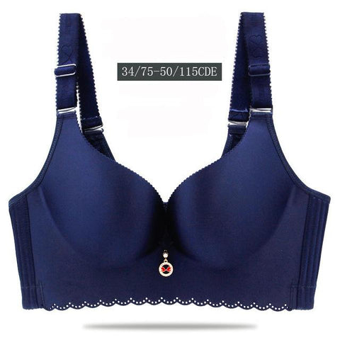 Image of Plus size C D E Cup women seamless bra no rims thin soft bra
