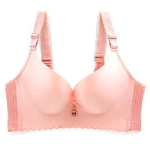 Image of Plus size C D E Cup women seamless bra no rims thin soft bra