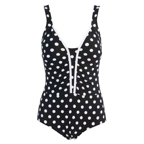 Image of Beachwear Swim Print Stripe Vintage One Piece Swimsuit