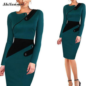 Formal Elegant OL Office work slim Dress