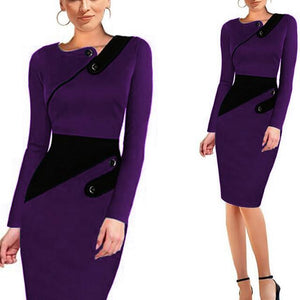 Formal Elegant OL Office work slim Dress