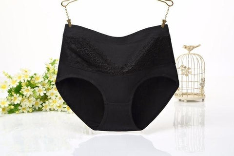 Image of High Waist Pure Cotton Body Shaping Abdomen Slim Underwear Breathable Large Size